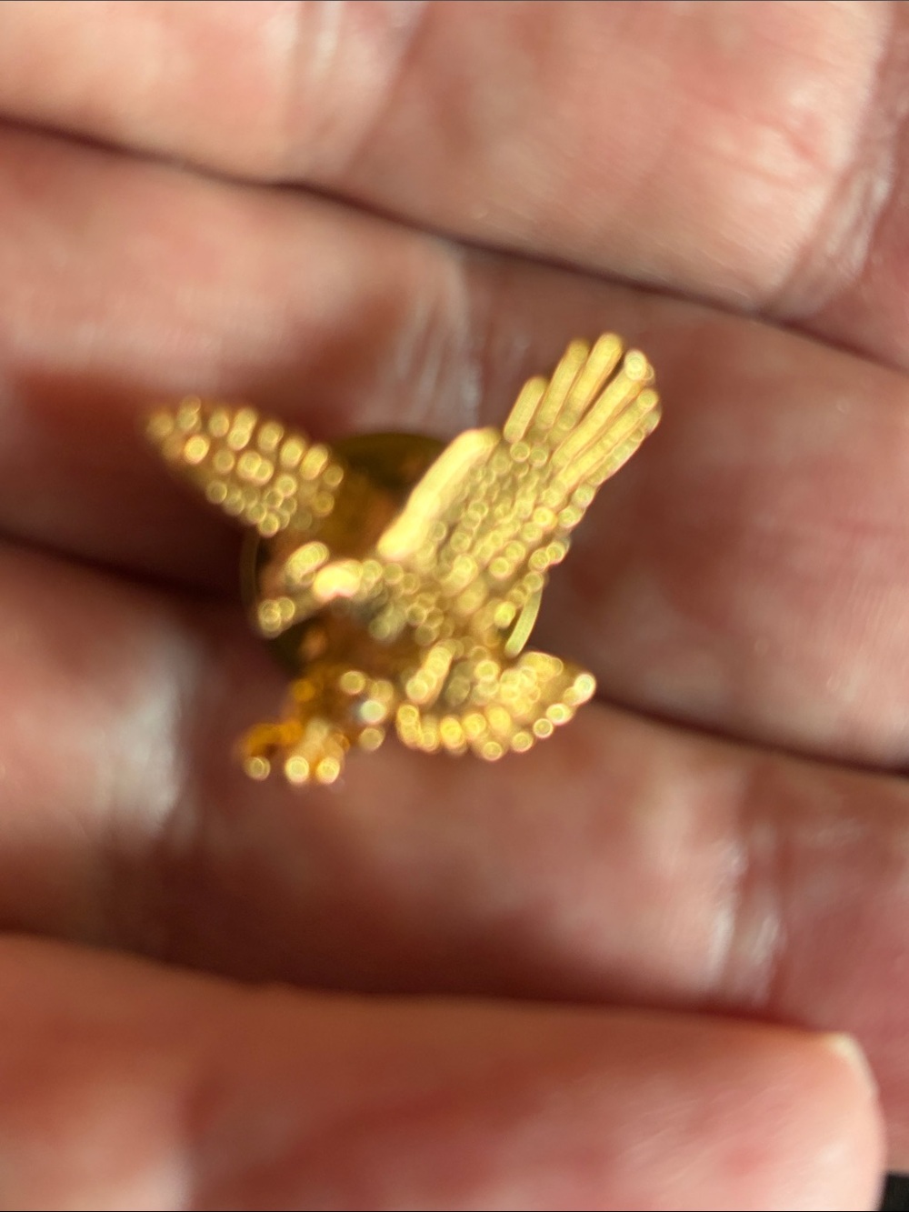 Gold Bird Lapel Pin - Decorative Accent